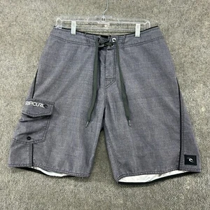 Rip Curl Board Shorts Mens 32 Grey Cargo Surf Beach Polyester Stretch Pocket - Picture 1 of 9