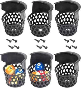 Billiard Pool Table Pockets Heavy Duty PU Leather Billiard Pockets Set of 6 - Picture 1 of 7