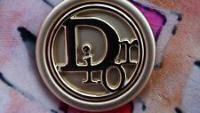 1 pieces One  100%  Christian DIOR BUTTON  26  mm 1 inch Gold  CD