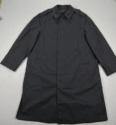 Abrigo para todo clima de la Marina de los Estados Unidos 40R negro DSCP Quarterdeck trinchera militar Foto 1 de 4