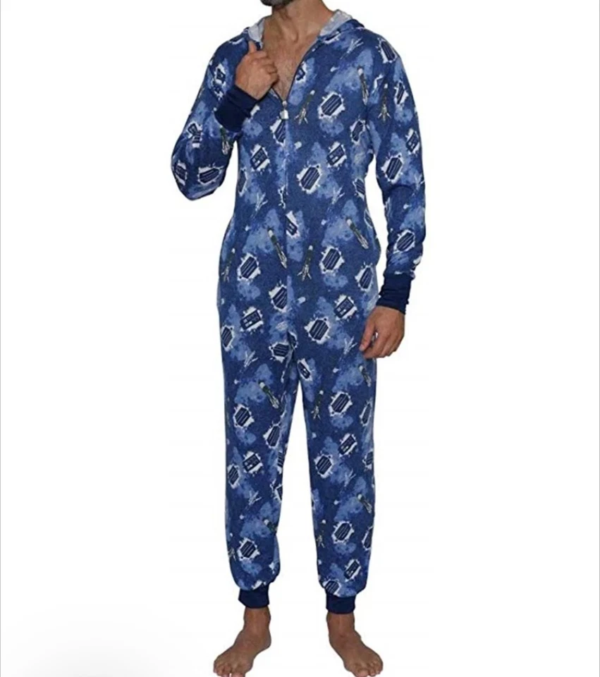 Doctor Who Tardis Galaxy Destornillador Adulto Una Pieza Con Capucha Pijama Juegos con disfraces L Foto 1 de 4