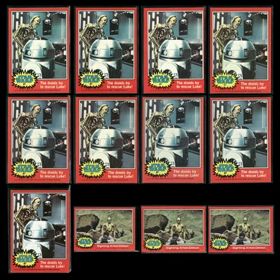 Star Wars 1977 Topps Lot (12) CP30 R2D2 Luke Vintage 1st Edition SW-B1-R1-C-SW77 - Image 1 of 4