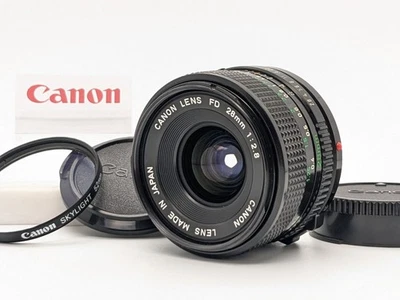 [N Mint Canon Nuevo Fd Terranova 28mm F/2.8 Lente Gran Angular + Tapas Filtro De - Imagen 1 de 4