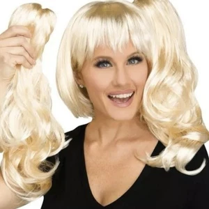 Adult 3 Piece Bob Pigtail Easy to clip on Costume Wig - Picture 1 of 3
