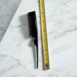 Cepillo peine cola de rata vintage caricias brillo negro 6" - Imagen 1 de 10