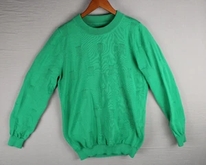 Maglione Uomo Taglia XL Verde Casual Pullover Felpa Girocollo Autunno Inverno - Foto 1 di 15