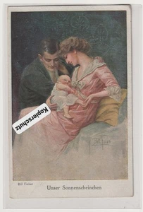 Bill Fischer  unser Sonnenschein  Künstlerpostkarte  Galerei Münchner Meister - Picture 1 of 2