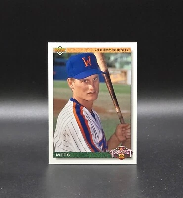 1992 Upper Deck JEROMY BURNITZ Prospect Rookie Card #65 New York Mets - Image 1 of 2