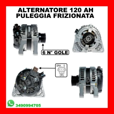 ALTERNATORE 120AH FORD FOCUS II TURNIER 2.0 TDCI DA ANNO 2008 KW81 CV110 IXDA - Immagine 1 di 2