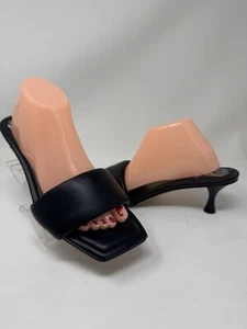 Women's Vince Camuto Black Slide Kitten Heels Shoes Size 11 - Picture 1 of 7