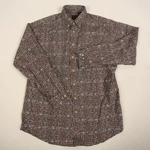 Camicia uomo Haggar Casuals abbottonata taglia L multicolore manica lunga bottoni nuova con etichetta - Foto 1 di 8