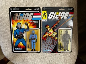 Super7 G.I. Joe Reaction Wave Cobra Commander & Snake Eyes 3.5 in Action Figure - Picture 1 of 2
