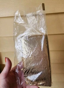 Vintage 1950s Gold Mesh Wallet   Whiting and Davis Gold Mesh  USA. With Orig Bag - Picture 1 of 5