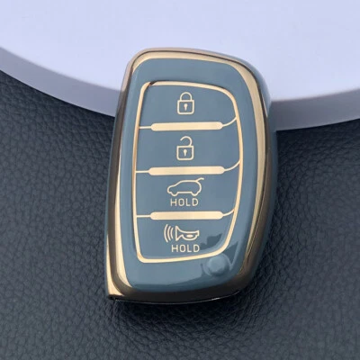 TPU Plica Key Fob Case Cover Anti-shock for Hyundai Tucson Sonata Elantra Creta Foto 1 de 4