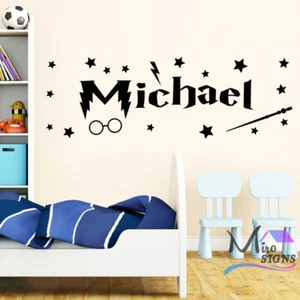 Harry Potter Personalised Wall Sticker Decal Any Name for Children - Picture 1 of 26