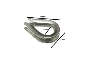 Wire Rope Thimble 3mm 1/8 BZP ZP Pack Size 20 - Picture 1 of 1