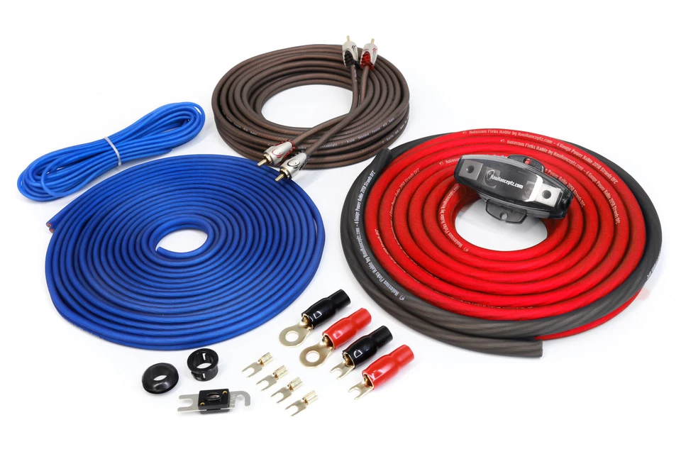 KnuKonceptz Complete TRUE 4 Gauge Kolossus Oxygen Free Copper Amp Kit OFC AWG - Image 1 of 4