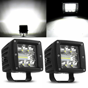 Pair 3inch 240W LED Work Light Cube Pods Driving Work Fog SPOT Light /FLOOD - Picture 1 of 11