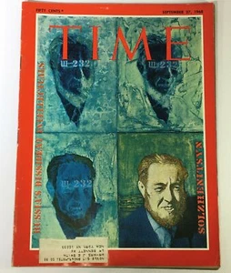 VTG Time Magazine September 27 1968 - Russian Novelist Aleksandr Solzhenitsyn - Picture 1 of 1