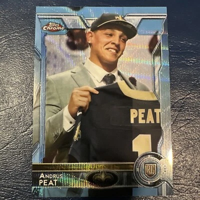 2015  Topps Chrome #133 Andrus Peat Hot Box Blue Refractor RC Saints - Image 1 of 2