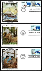 USA, SCOTT # 2506-2507, SET 3 COLORANO FDC COVERS MICRONESIA & MARSHALL ISLANDS - Picture 1 of 4