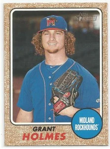 Grant Holmes Oakland A's 2017 Topps Heritage Minors - Imagen 1 de 3