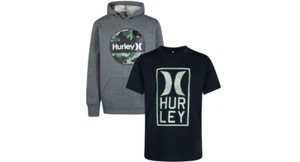Hurley 2 Pieces Set Boys Hoodie T-shirt Size 5-6 , 7-8, 10-12, 14-16, 18-20 - Picture 1 of 27
