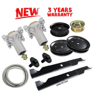 For HUSQVARNA 46" CUTTER DECK REBUILD KIT WITH IDLER PULLEYS TS246 YTH2246 - Picture 1 of 24