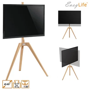 EasyLife - STAFFELEI Tripod Holz TV-Stativ 45 bis 65 Zoll, Schwenkbar ♻️ - Bild 1 von 10