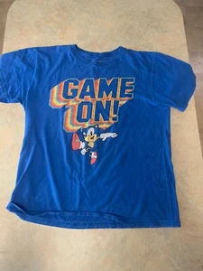 Camisa de manga corta azul grande Sonic The Hedgehog "Game On" para niño - Imagen 1 de 5