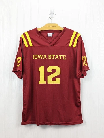 Iowa State Cyclones Youth Synergy Red Football Jersey #12 Size Med & Large Cover