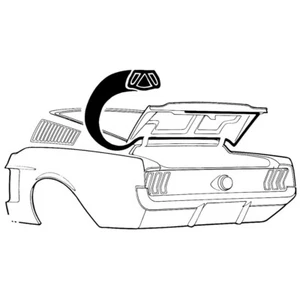 Mustang Fastback 1967 1968 maletero sello de impermeabilidad - nuevo - Imagen 1 de 1