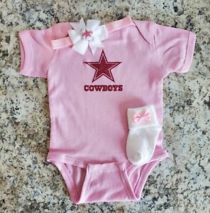 Cowboys pink infant/baby girl clothes Cowboys baby shower girl cowboys newborn 