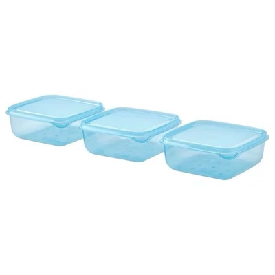 Contenedor de alimentos IKEA PRUTA 20 OZ práctico tapa divertida solución de almacenamiento 2 paquetes Foto 1 de 2