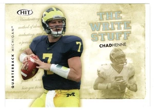 Chad Henne - Michigan - The Write Stuff (NCAA Football) 2008 Sage Hit # WS8 Mint - Picture 1 of 1