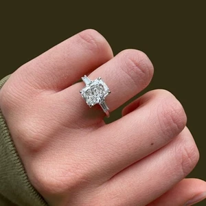 Radiant Cut Diamond Engagement Ring IGI Lab Created 18k White Gold 2.26 Ct - Picture 1 of 16