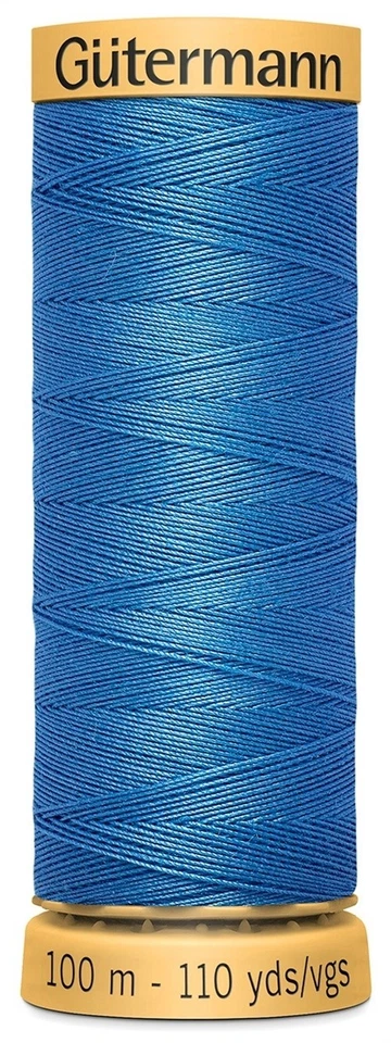 Gutermann Natural Cotton Thread 110yd-Sky Blue - 6 Pack - Image 1 of 1