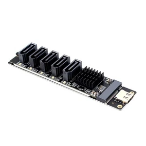 3X(Type C to 5-Port SATA 3.0 Adapter Card 6Gbps JM575&JMS580 Chip USB C to2350 - Afbeelding 1 van 8