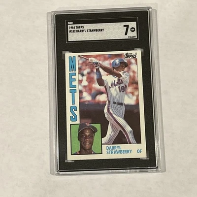 1984 Topps #182 Darryl Strawberry New York Mets Rookie Card Graded By SGC 7 - Image 1 of 4
