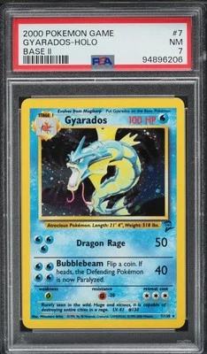 2000 POKEMON BASE SET 2 #7 GYARADOS-HOLO PSA 7 - Image 1 of 2