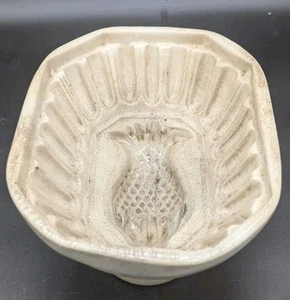 Antique 1800s Victorian Ironstone 19th Century Pineapple Jelly Pudding Mold 7" - Picture 1 of 7