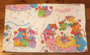 Vintage POPPLES TWIN SHEET SET Flannel Pillowcase Flat & Fitted Sheet TLC - Picture 1 of 12