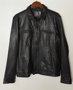 ALLSAINTS Lerche Ziegenlederjacke Größe XL EINZELHANDEL $ 649 SCHWARZ - Bild 1 von 9