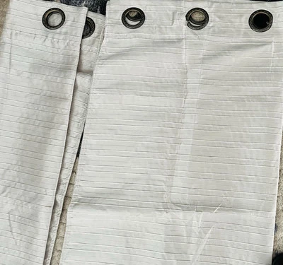 Pair of 2 Grommets Panel Window Curtains 36" X 82" 2 Sage or Gray/Green - Image 1 of 4