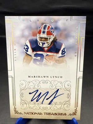 2007 Marshawn Lynch Playoff National Treasures Rookie Auto Gold /25🔥🔥🔥🔥 - Image 1 of 2