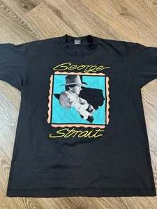 VTG George Strait Chill Of An Early Fall Concert Tour Band Shirt 1991 Rare Sz XL - Picture 1 of 10