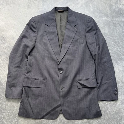 Винтажный Brooks Brothers Blazer Reg 42 Серый Закрепленный Полосатый Льняной sku76 - Изображение 1 из 4