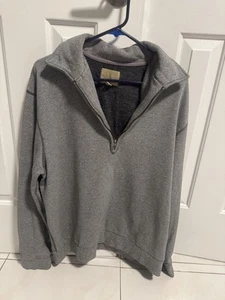 Banana Republic - Quarter Zip Gray Premium Cotton Sweater Extra Large (Used) - Bild 1 von 7