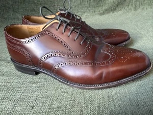 Loake Lorus braune Leder Brogues Schuhe Größe 9 1/2 M109 - Bild 1 von 9