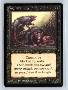 MTG Magic the Gathering Card - 3X Bog Rats - The Dark - Common - Picture 1 of 9